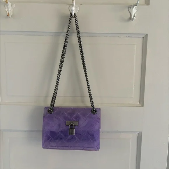 Kurt Geiger Purple Transparent Crossbody Bag - Picture 2 of 15